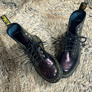 GUC dark purple patent leather Dr. Martens